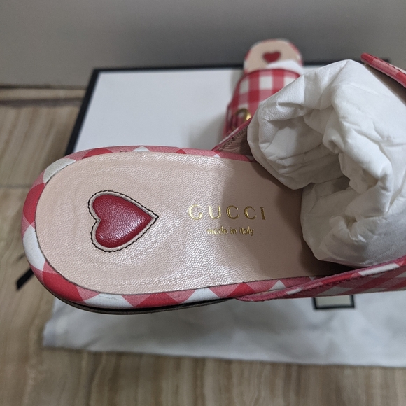 Gucci Princetown Gingham Slipper - Picture 9 of 11
